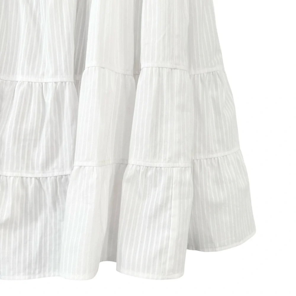 NWT Paloma Wool Long Etoile - White Cotton Blend Gathered Midi Maxi Skirt sz 38 - Picture 6 of 16